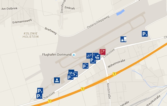 Parkeerterreinen Dortmund Airport